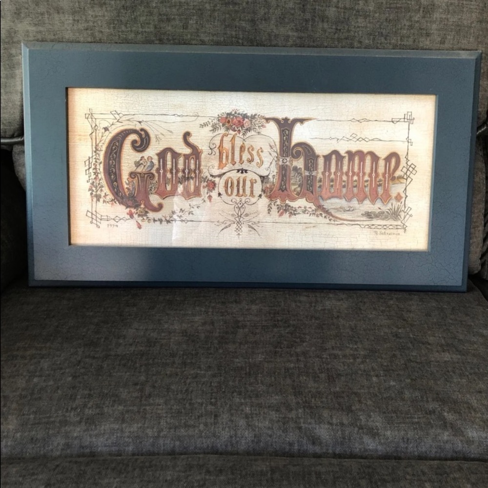 God bless our home sign